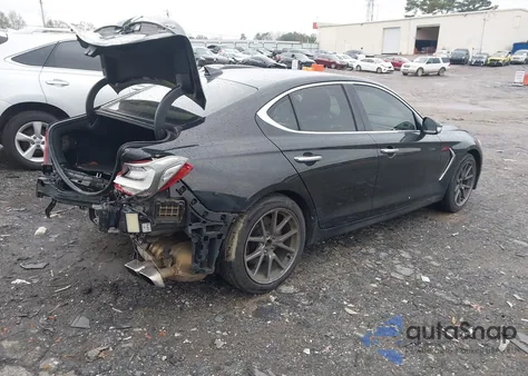 2019 Genesis G70 2.0T Advanced из США, поврежденный, VIN KMTG64LA8KU030854